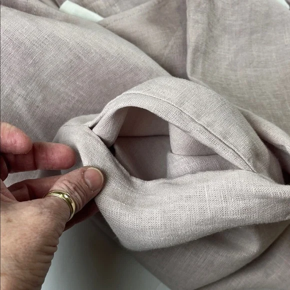 Crown Linen Designs Light Pink 100% Linen Sun Dress With Pockets Sz L/ XL - Picture 9 of 13